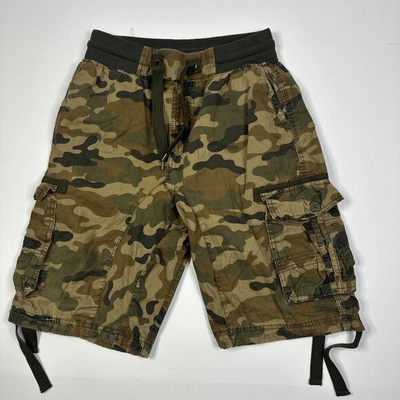 SouthPole Cargo Shorts Mens Size Small Camo Ripstop Hip Hop Streetwear Y2K - Picture 1 of 7